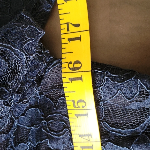 Joseph Ribkoff navy, lace cocktail dress - Picture 5 of 8